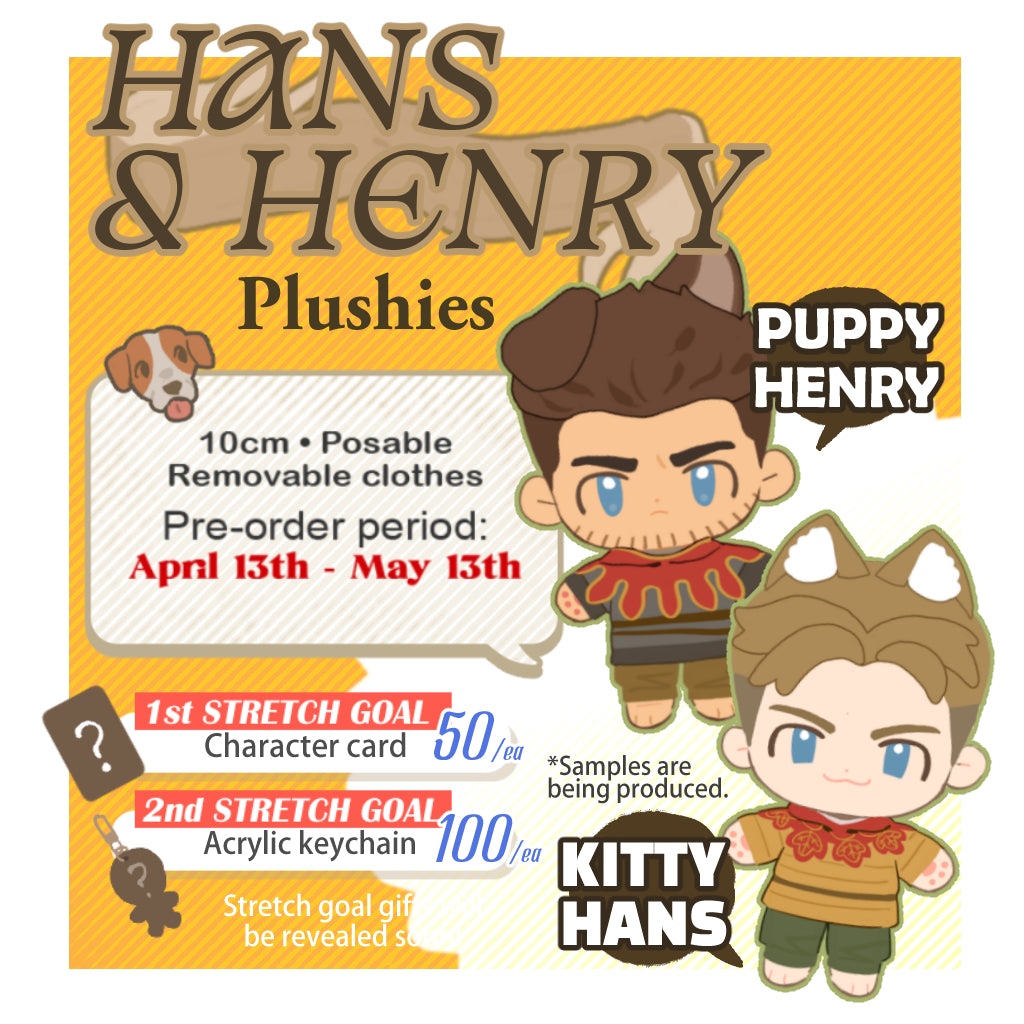 [PRE-ORDER] Henry & Hans plushie