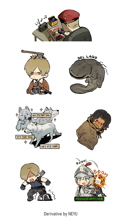 [RE4R] Clear Sticker Sheet