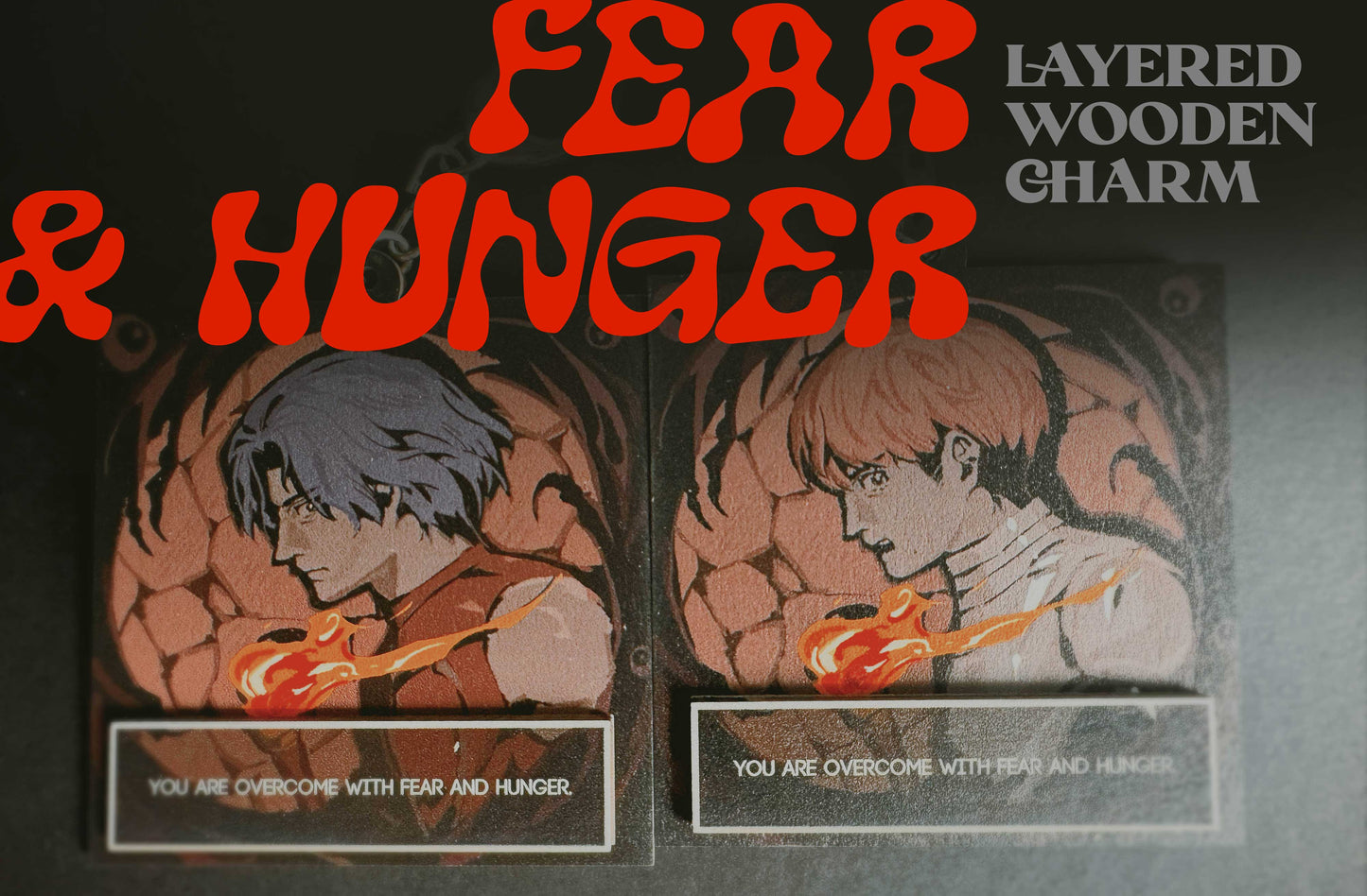 [FEAR & HUNGER] Layered wooden charm