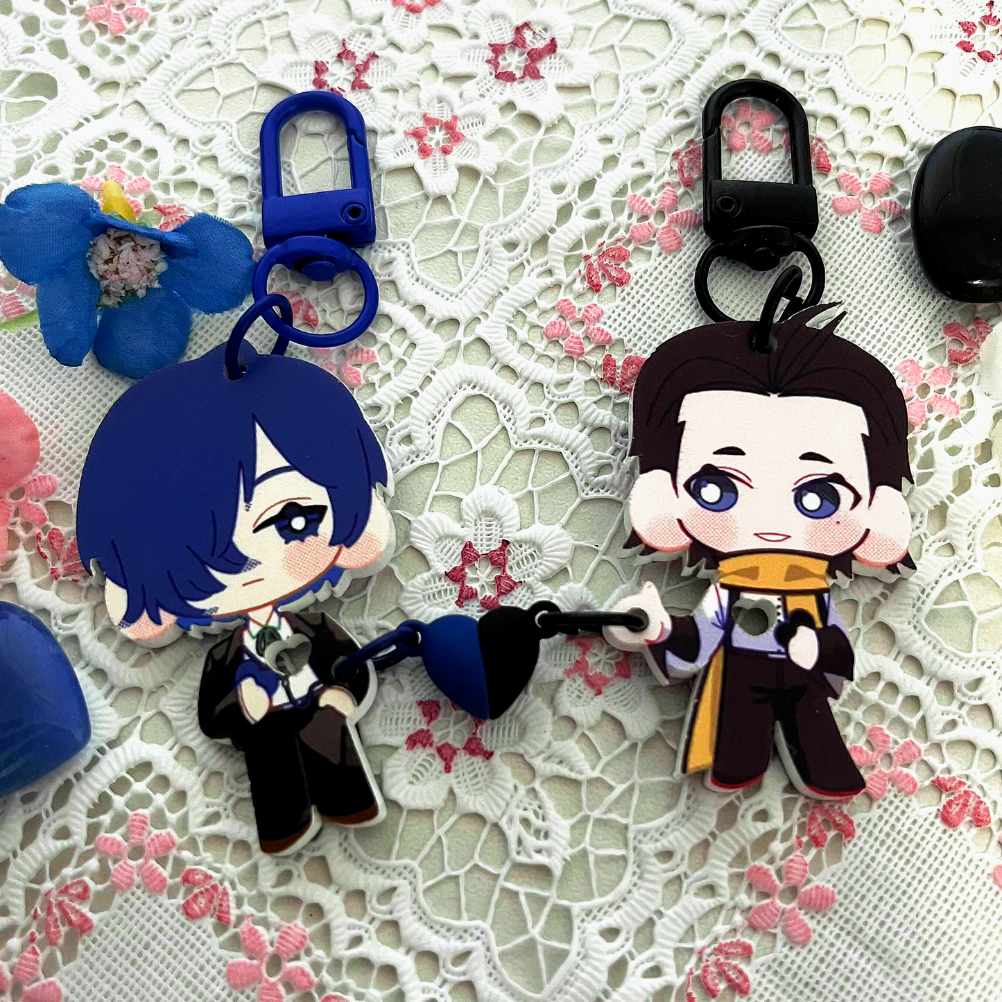 [P3] Heart Magnet Keychains