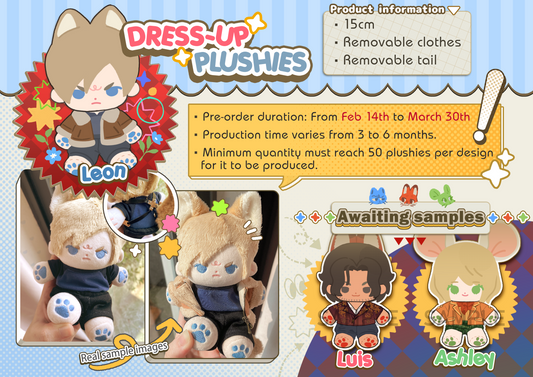 [PRE-ORDER] [RE4R] Dress up plushies