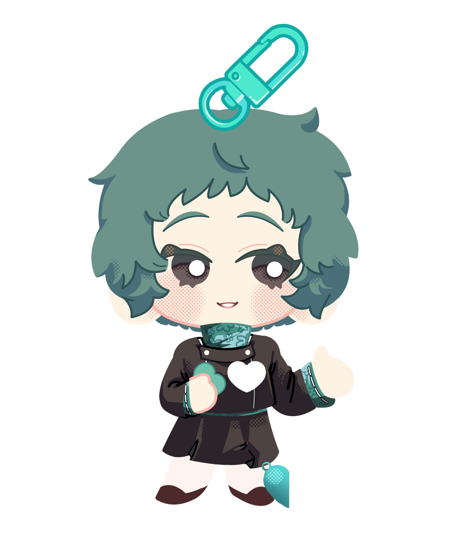 [P3] Heart Magnet Keychains