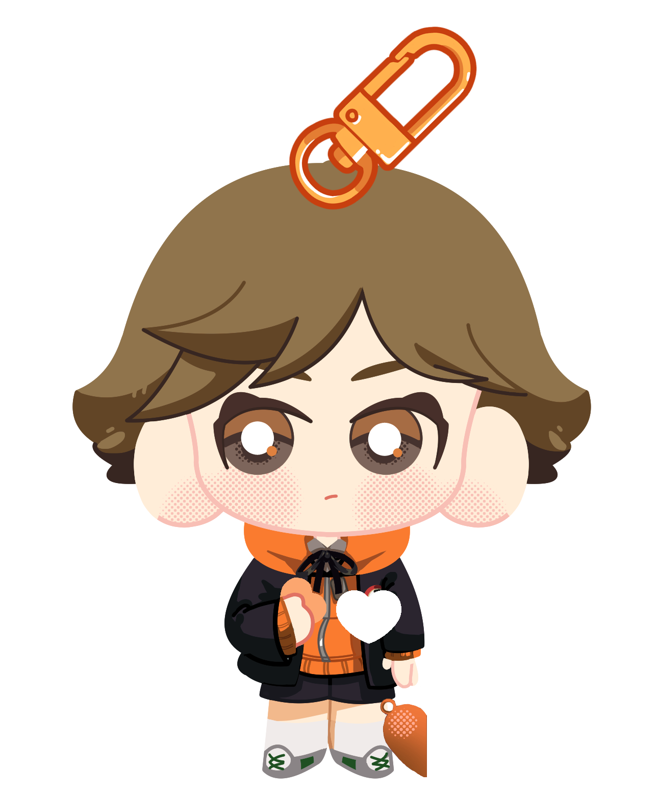 [P3] Heart Magnet Keychains