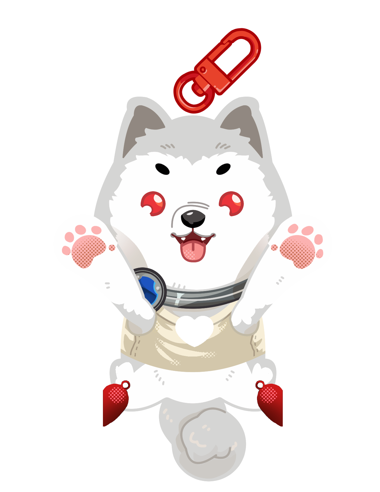 [P3] Heart Magnet Keychains