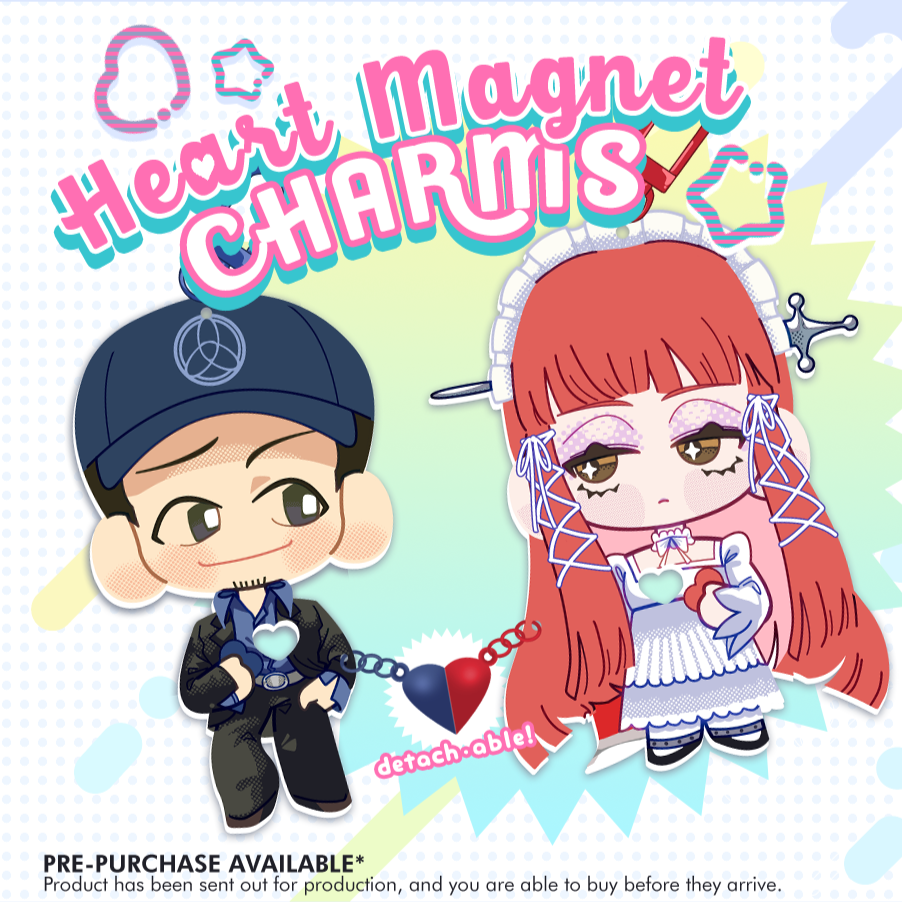 [P3] Heart Magnet Keychains